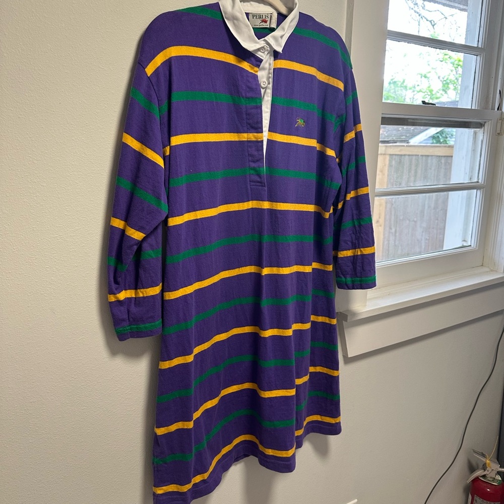 Striped Purple Mardi Gras Rugby Dress